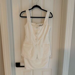 Club L London Ivory Sleeveless Dress